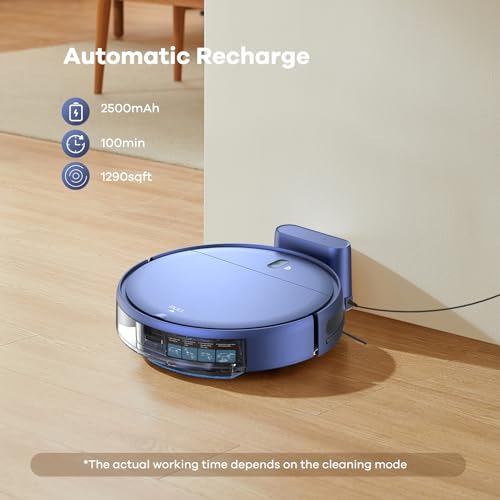 ZCWA Robot Vacuum and Mop Combo, 2 in 1 Mopping Robotic Vacuum with WiFi/App, Robotic Vacuum Cleaner, Schedule Settings, Self-Charging, Ideal for Hard Floor, Pet Hair and Low Pile Carpet