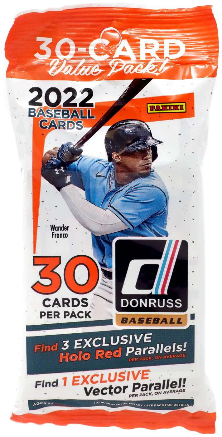 MLB Panini 2022 Donruss Baseball Trading Card VALUE Box (12 Packs)