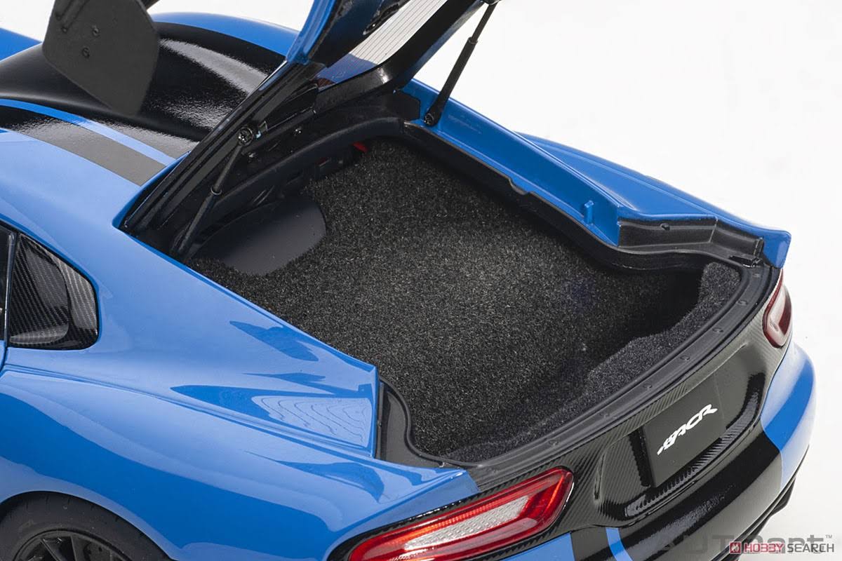 2017 Dodge Viper ACR Competition Blue with Black Stripes 1/18 Model Car by AUTOart 71734