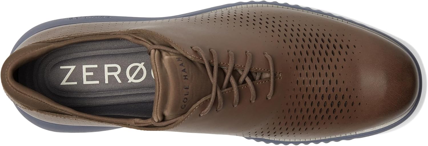 Cole Haan Men's 2.Zerogrand Laser Wing Tip Oxford Lined Loafer, Morel/Folkstone Gray, 12
