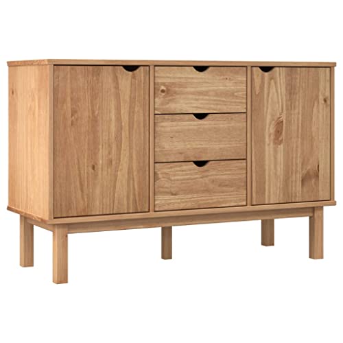 Sideboard, Buffets & Sideboards Coffee Bar Cabinet Liquor Cabinet Night Stand Suitable for Small Spaces Bedroom Bathroom Kitchens, OTTA 44.7"x16.9"x28.7" Solid Wood Pine