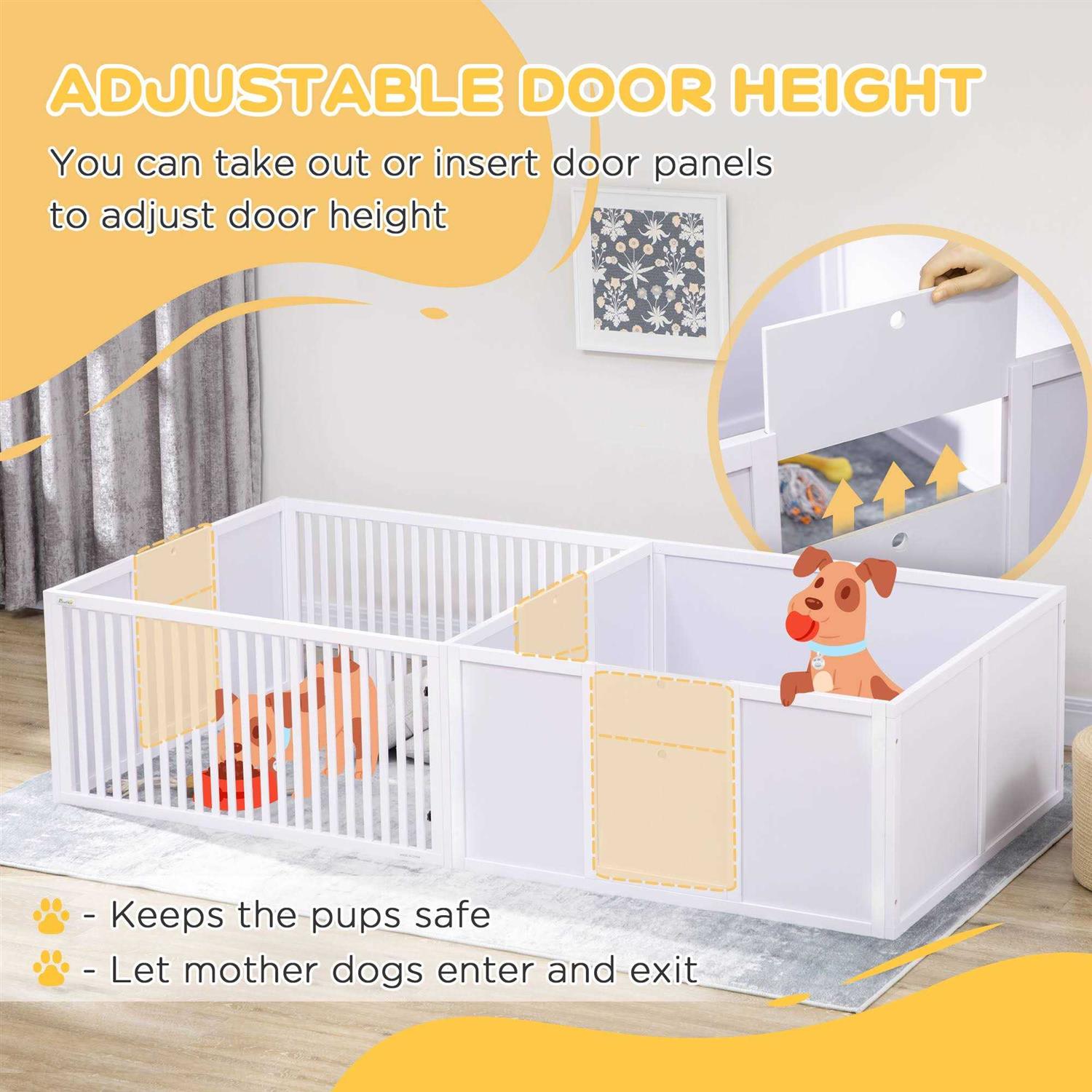 PawHut Whelping Box for Dogs Built for Mother's Comfort Dog Whelping Pen - Pet Supplies online store