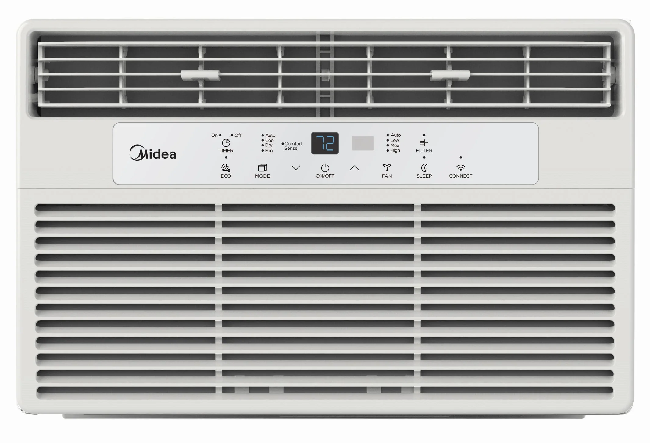 Midea 8,000 BTU 115V Smart Window Air Conditioner with Comfort Sense Remote, Covers up to 350 Sq. ft., White, MAW08S1DWWT