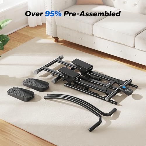 MERACH Stair Stepper for Home Gym Exercise, New Version Vertical Climber Machine for Full-Body Workout, Compact Folding Cardio Exercise Climber with Extended Step Range, Adjustable Handlebar & Pedals