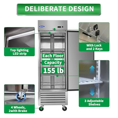 ORIKOOL Commercial Refrigerator Upright