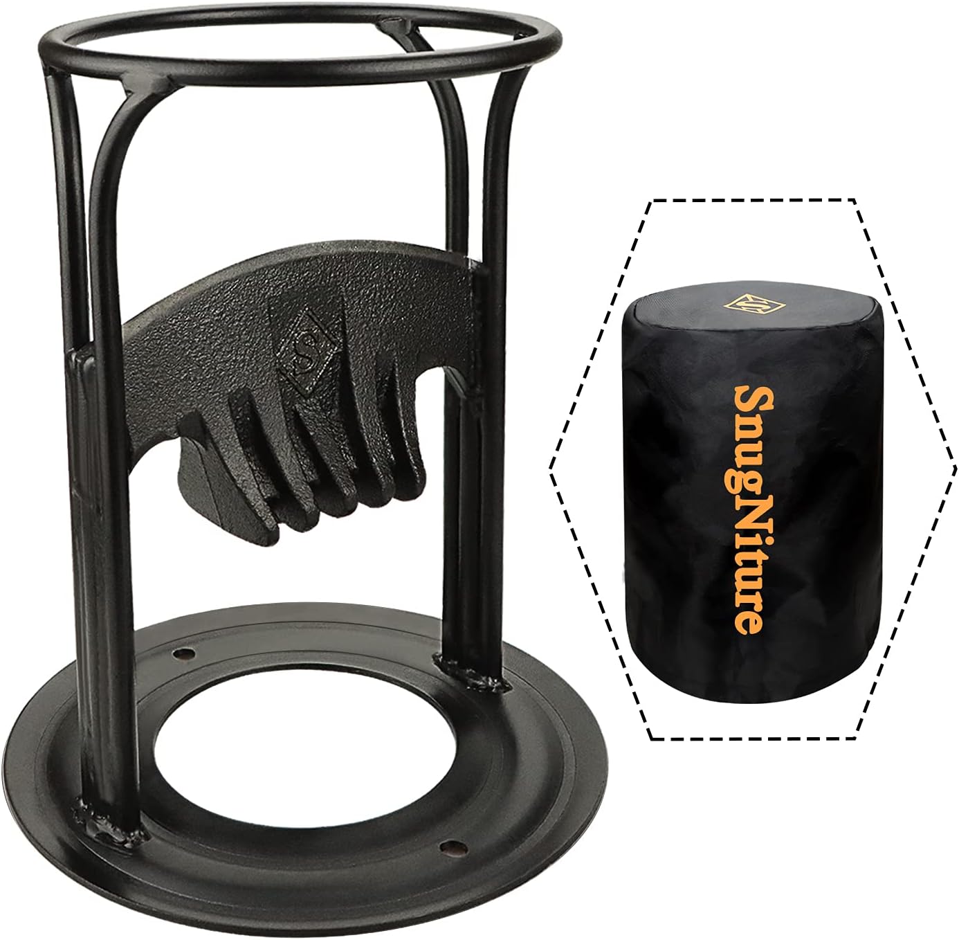 SnugNiture Firewood Kindling Splitter with Cover, Manual Kindling Log Splitting Tool, Cast Iron Log Splitting Wedge, Hand Sturdy Firewood Cutter, Splits Firewood Safely and Easily