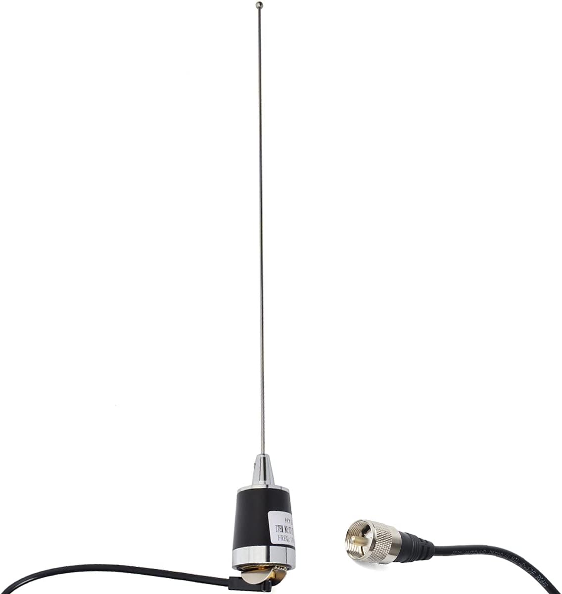 HYS TCJ-N1 Dual Band NMO 144Mhz/430Mhz Mobile FM Transceiver 2M/70cm Antenna with 13 ft RG58 Coax Cable NMO to UHF PL259 Connector for Yaesu Kenwood HYT Vertex Icom Mobile Radios