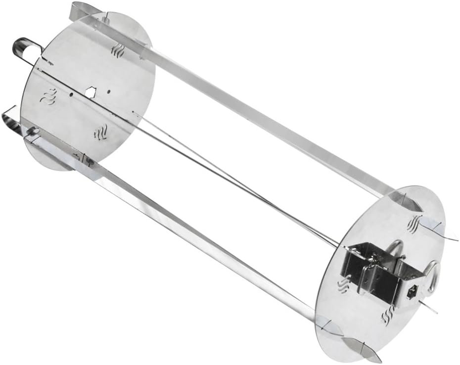 onlyfire Stainless Steel Rotating Skewer System Fits for Most Rotisserie Grill Pack of 2