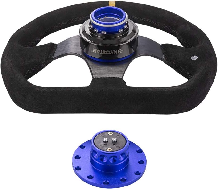 WKD Titanium Steering Wheel Quick Release Hub Adapter Snap Off Boos Kit Black #8313