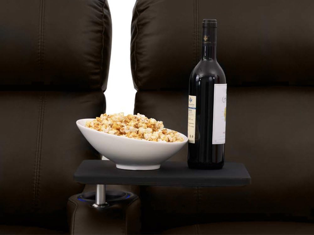 Octane Seating Diesel XS950 Theater Chairs for Home Brown Top-Grain Leather - Power Recline - Accessory Dock - Space Saver - Memory Foam - Straight Row of 2 Seats