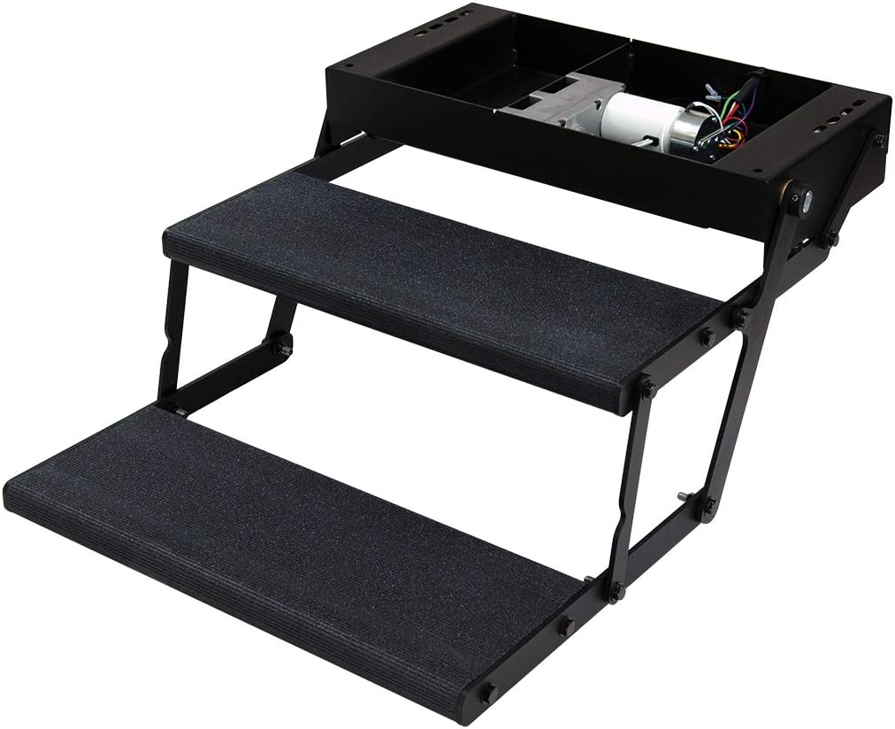Lippert Components 353543 24" Double Treadlite Power RV Step with Switch and Harness