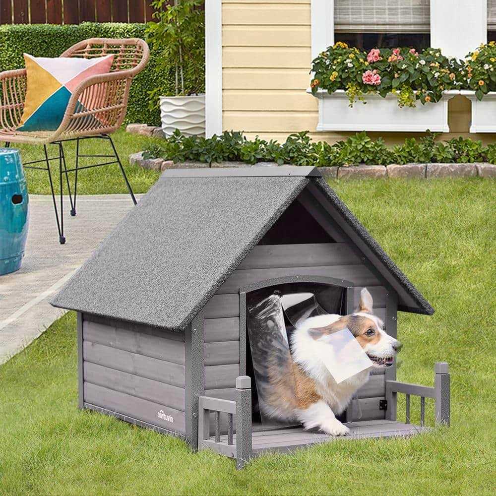 Aivituvin Outdoor Dog House with Porch Strong Iron Frame - Pet Supplies online store