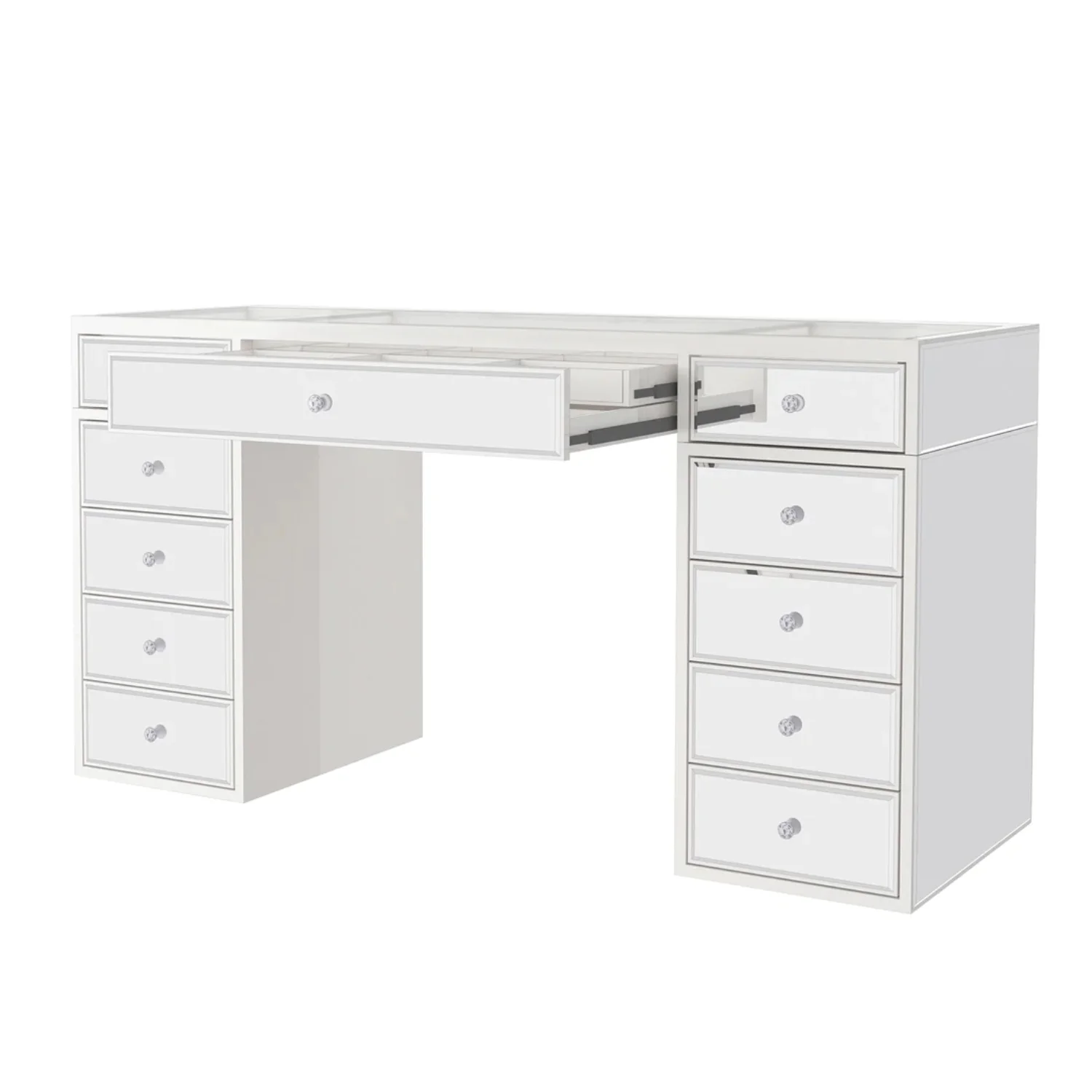 Impressions Vanity SlayStation Luxe Premium Mirrored Vanity Table