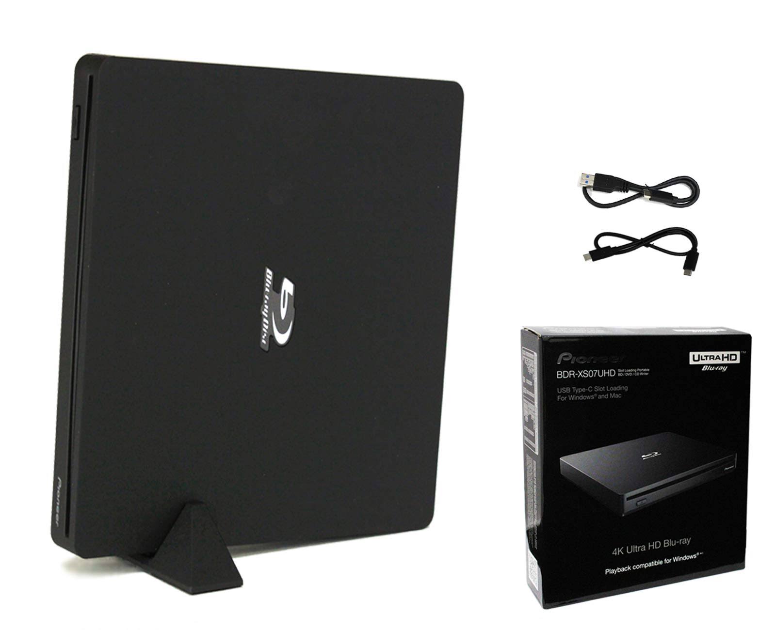 Pioneer BDR-XS07UHD Portable 6X Ultra HD 4K Blu-Ray Burner External Drive Bundle with Cyberlink Software Download Installation C
