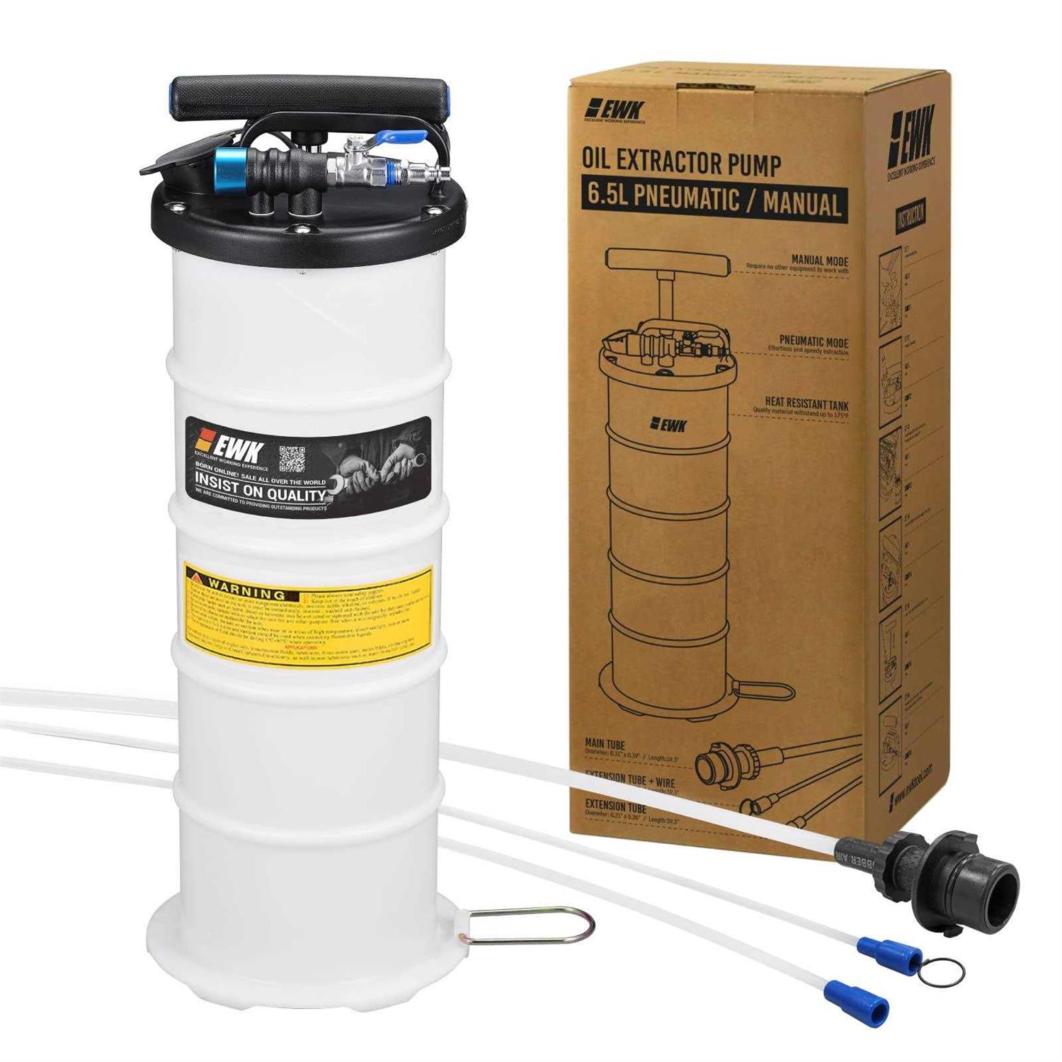 Ewk Patented 6.5l Pneumatic/manual Oil Extractor Change Pump For Automotive Fluids Vacuum Evacuation - Shop Hardware Tools Online Store
