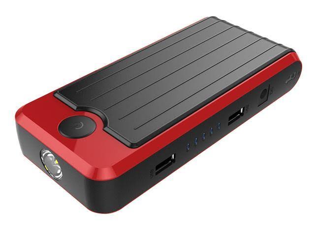 Powerall Pbjs12000r Rosso Red/Black Portable Power Bank and Car Jump Starter