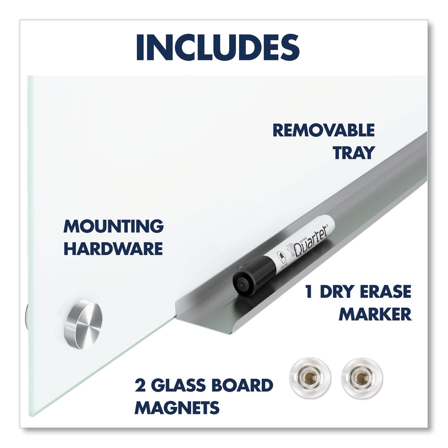 Quartet Brilliance Glass Magnetic Dry-Erase Board