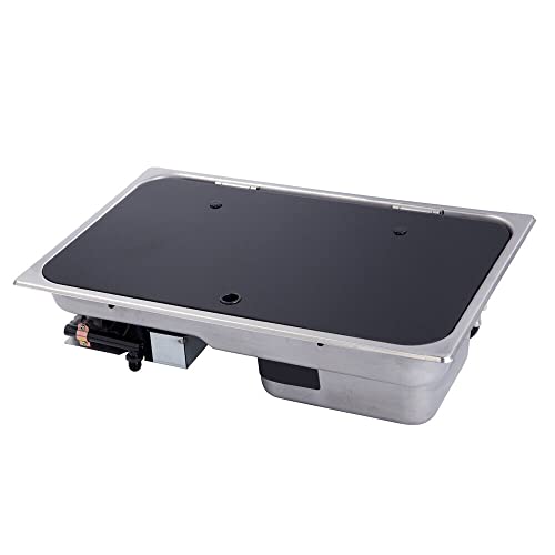 RV Stove Propane,Sink Faucet Cooktop ComboPortable LPG Cooktop Stove with Cover,Built-In Gas Hob with Sink and Faucet for RV Picnics Camper Outdoor