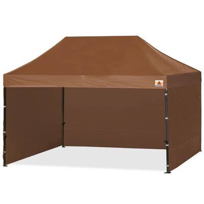 15 ft. W x 10 ft. D Steel Pop-Up Canopy ABCCANOPY Roof Color: Brown
