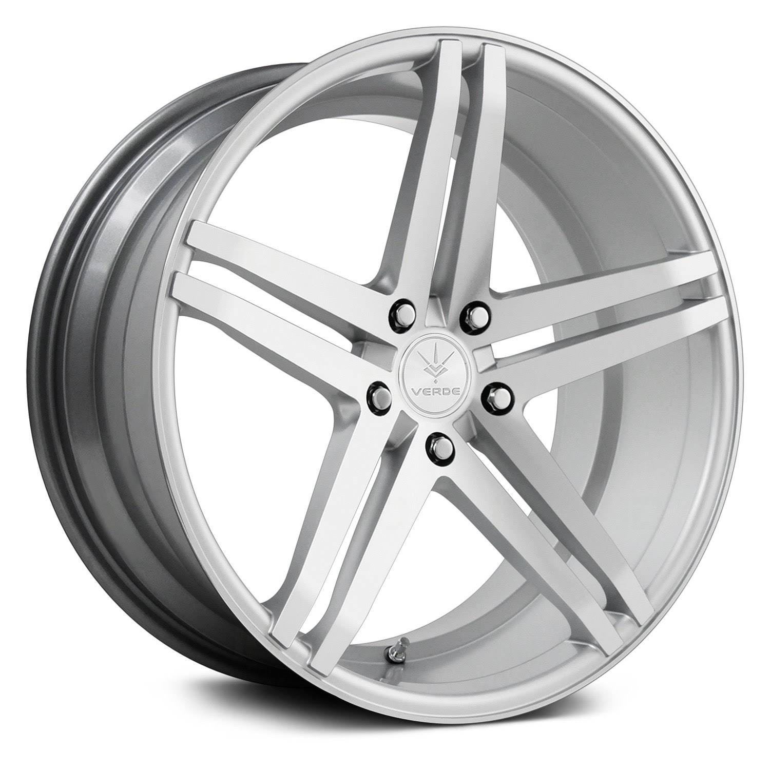 Verde V39 Parallax 20x10 5x112 +30mm Silver Wheel Rim