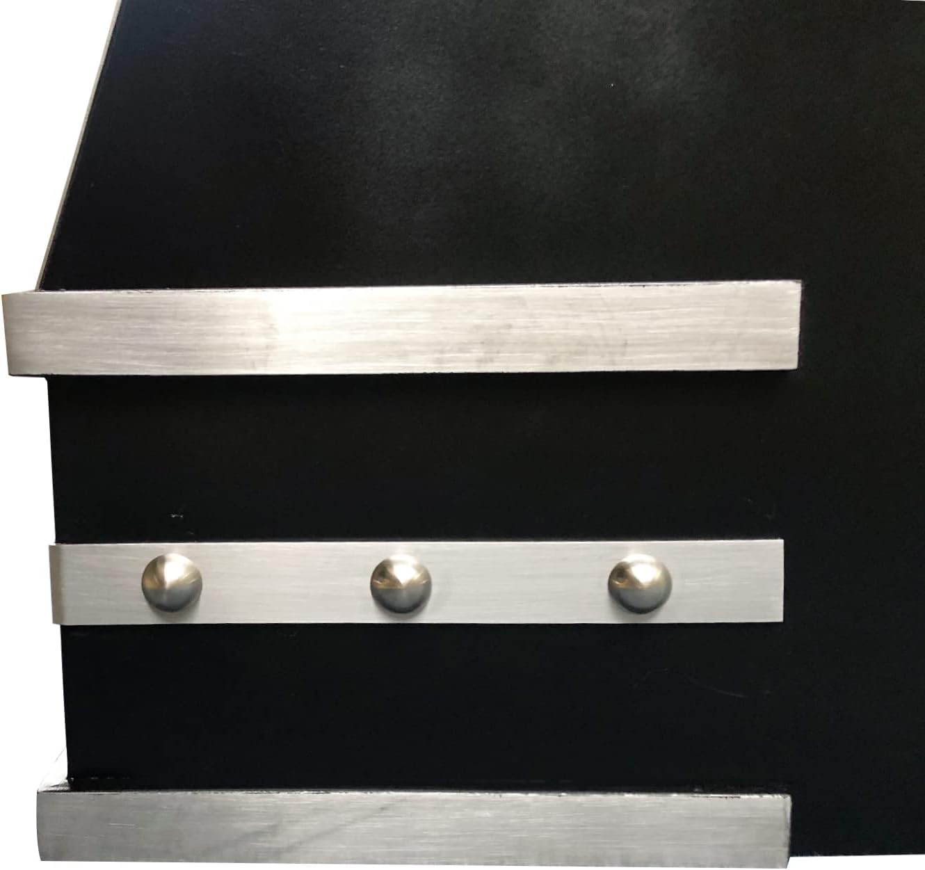 Black Stainless Steel Range Hood Island Mount 30'' W,36'' H, CT Copper Tailor Custom Handmade Metal Kitchen Vent Hood, With 4-Speed Exhaust Fan & LED Light,SH11-4TRM