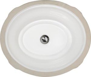 American Standard 0484.000.020 American Standard 0484.000 Estate 19-1/8 Undermount Fireclay Bathroom Sink with Overflow