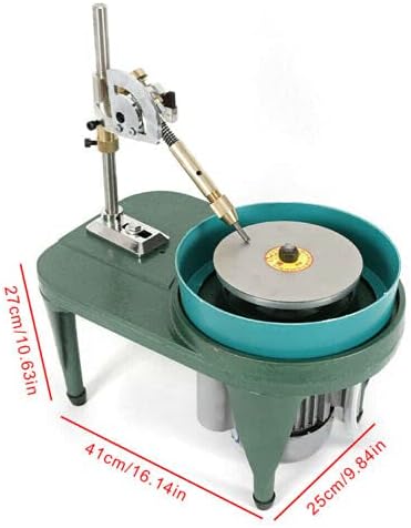 Gem Faceting Machine, 28000RPM 110V Jewelry Rock Bench Polishing Grinding Machine, 6 inch Polishing Disc's Diameter Jewel Angle Polisher