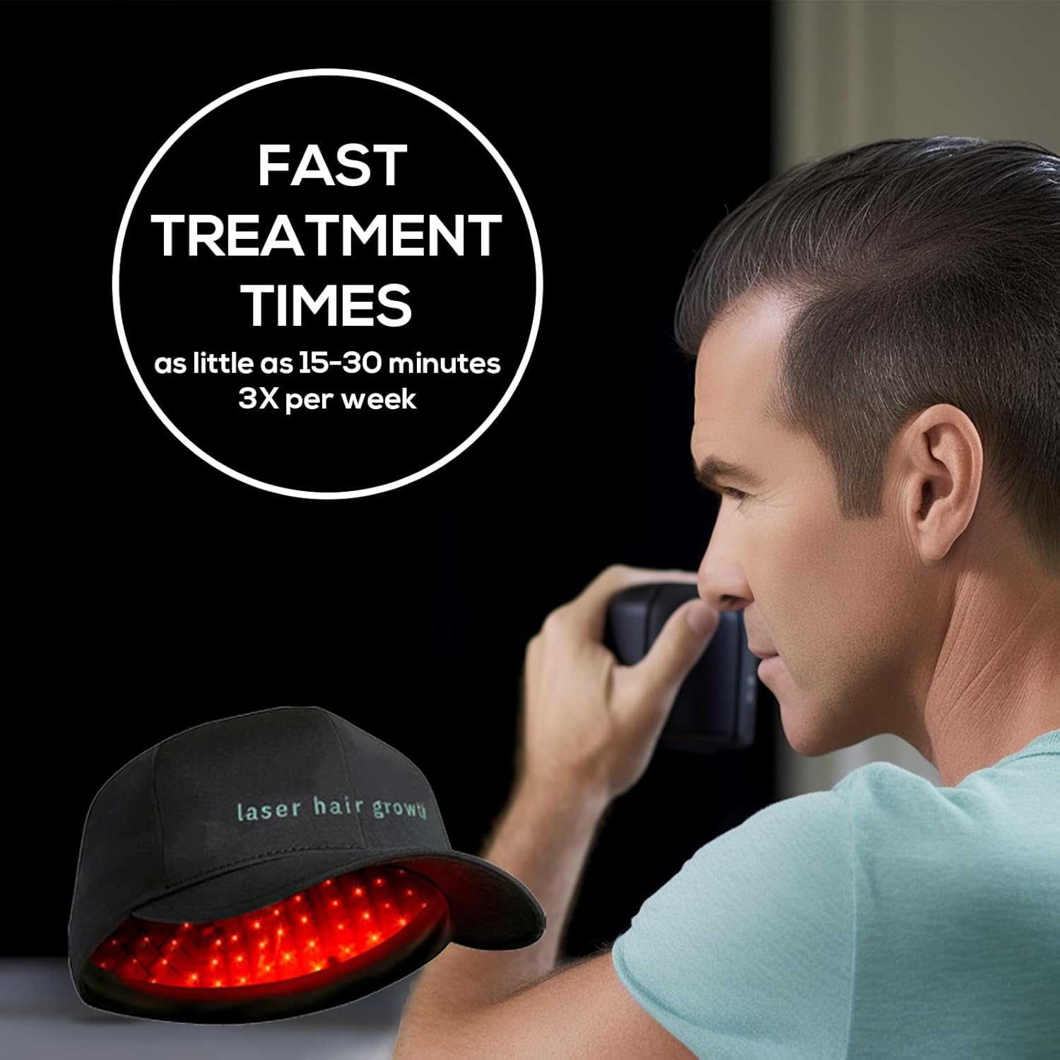 Laser Hair Growth Cap, Laser Therapy Cap for Hair Regrowth, Hair Regrowth Treatments Laser Cap, Red Light Therapy Cap Laser Hair Growth System Hair Loss Treatments for Men & Women Laser Therapy Cap