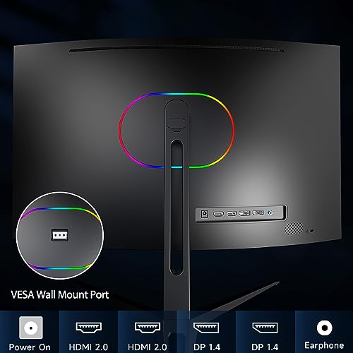 Norcent Monitor for Home and Business LED Display Full HD 1080P 75Hz 178 Degree Viewing Angle HDMI VGA Thin Frame VESA Mountable
