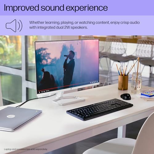 HP Series 5 24 inch FHD Monitor, Full HD Display (1920 x 1080), IPS panel, 99% sRGB, 1500:1 contrast ratio, 300 nits, Eye Ease with Eyesafe certification, 524sa (2024)