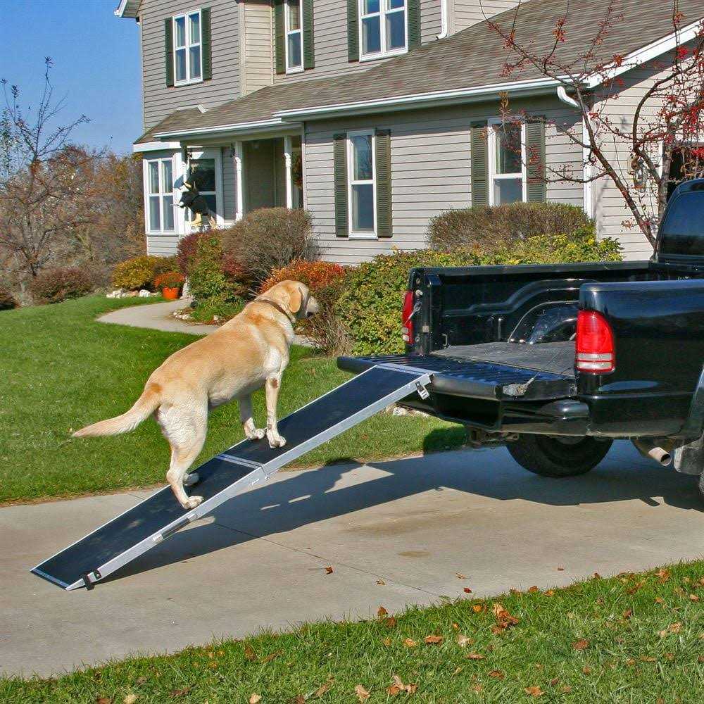 Lucky Dog 8 ft. Lightweight Extra Wide Folding Aluminum Pet Ramp - Pet Supplies online store
