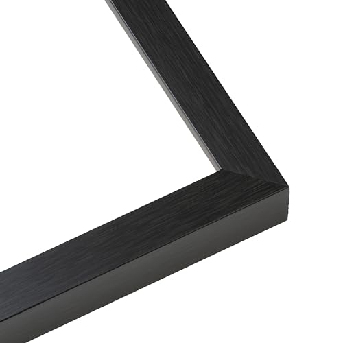 26x26 Shadow Box Charcoal Black Frame Display Case Solid Wood Picture Frame | 1" Inch Deep | with UV Acrylic Plexiglass, Foam Board Backing & Hanging Hardware
