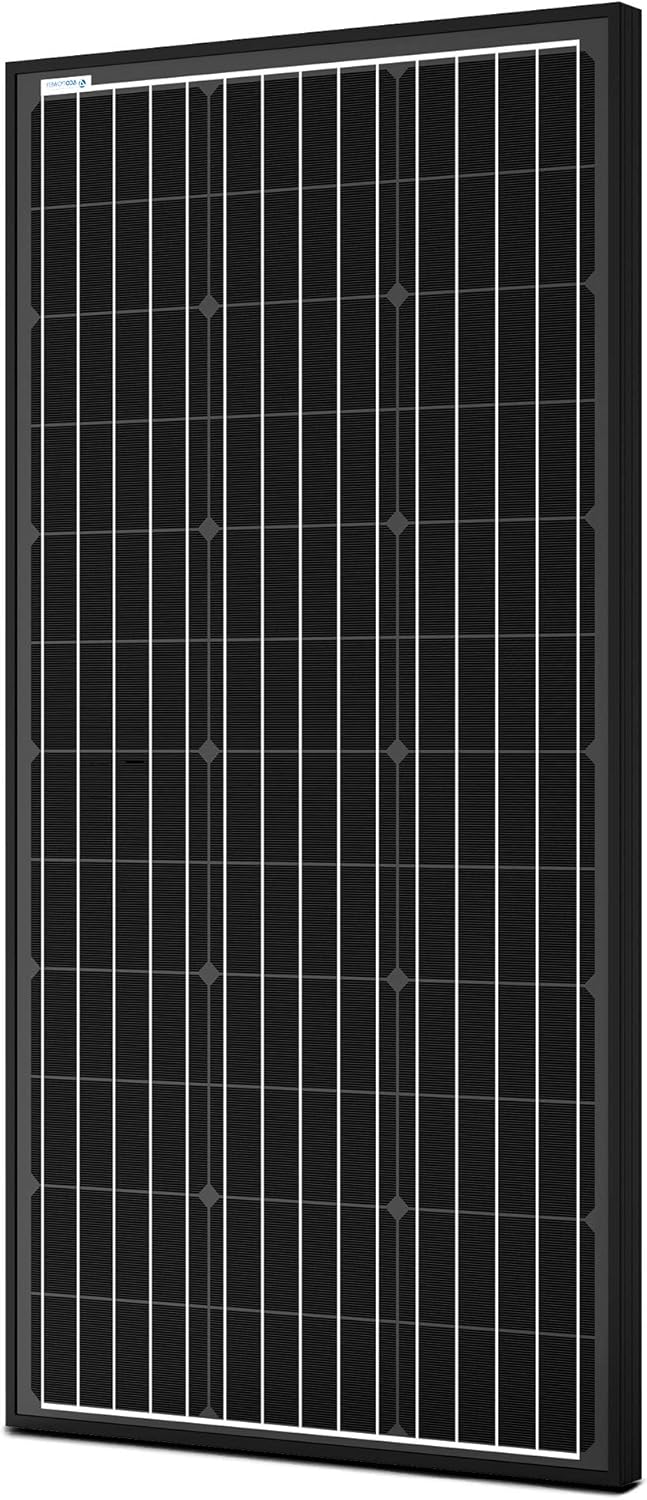 PowerECO 200 watt Solar Panel，High Efficiency Black PV Module Power 200W Mono RV Solar Panel for 12 Volt System,RV Marine Boat Cabin and Other Off Grid System (1 Pack)
