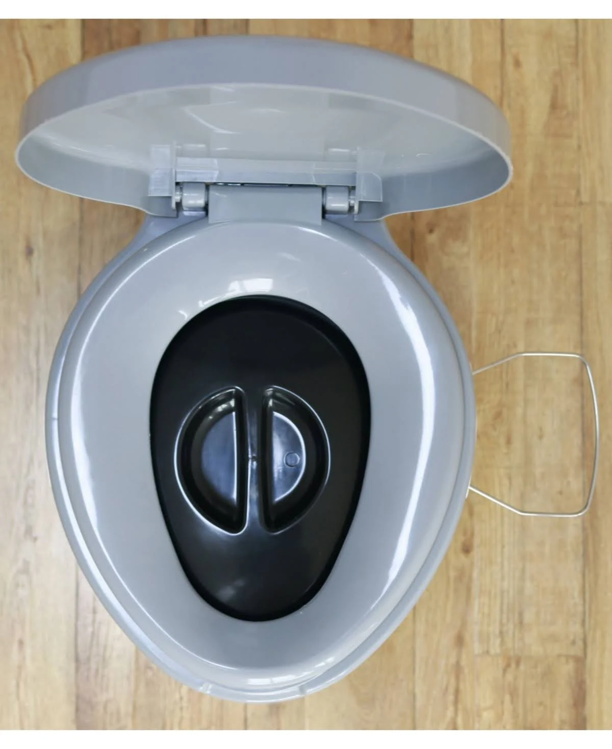 Playberg Portable Travel Toilet for Camping and Hiking, Silver