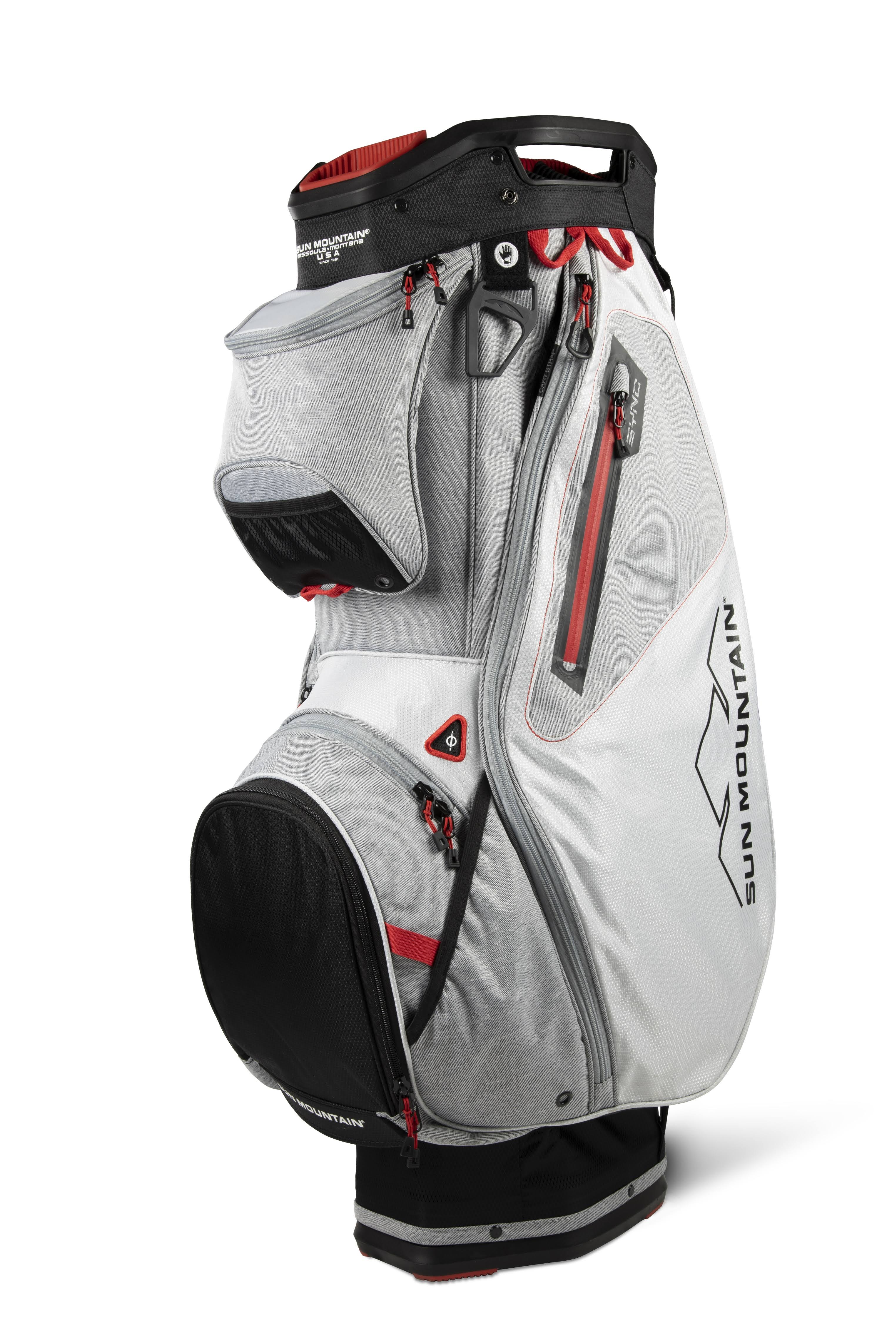 Sun Mountain 2022 Sync Cart Bag Black/White/Charcoal/Red
