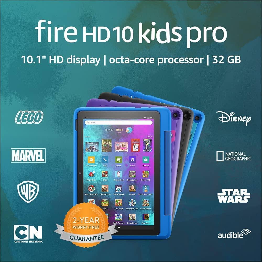 Amazon - Fire HD 10 Kids Pro - 10.1x22 - Tablet - 32 GB - Sky Blue