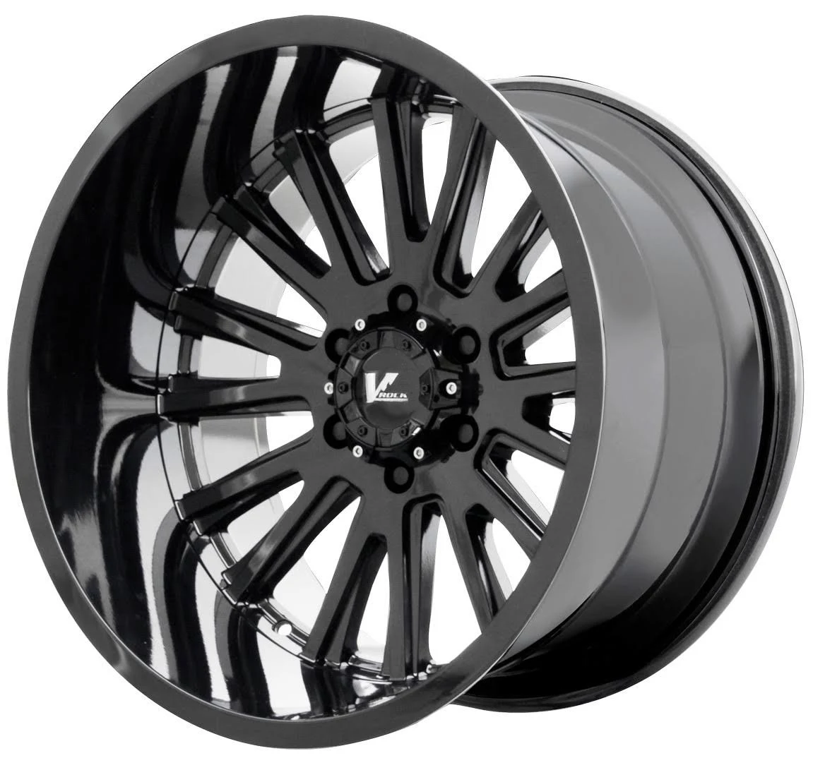V Rock Anvil Wheel 22x12 5x127 (5x5) Gloss Black -44mm
