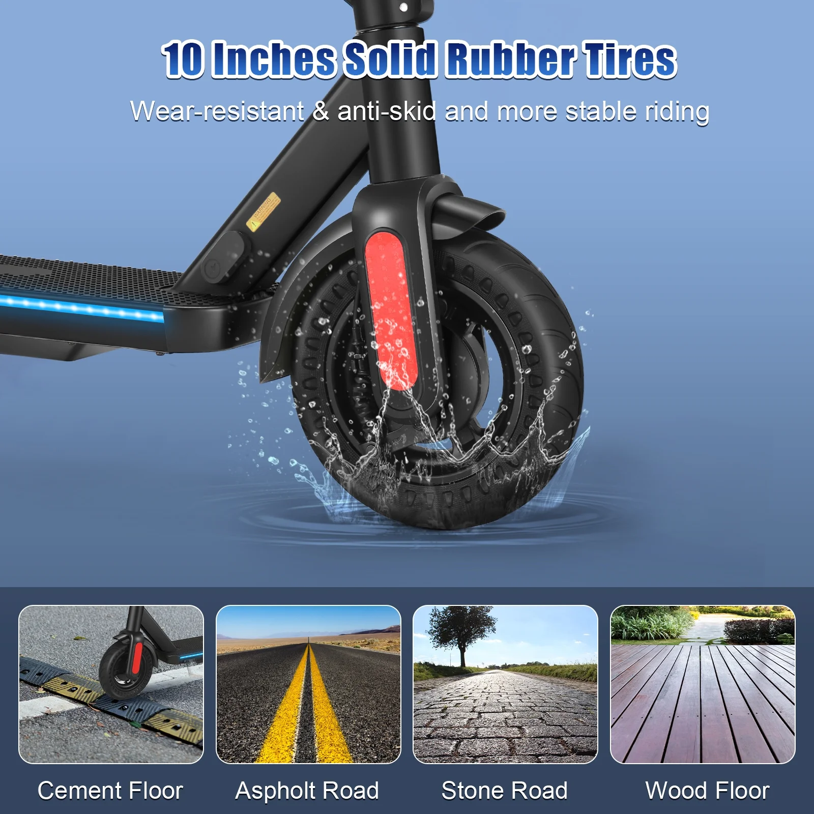 500W Foldable Electric Scooter for Adults 10" Electric Kick Scooter, Max 20 mph & 20 mile Range Commuting E-Scooter, Dual Brakes, 3 Speed Modes, Wide Pedal Portable & Cruise Control