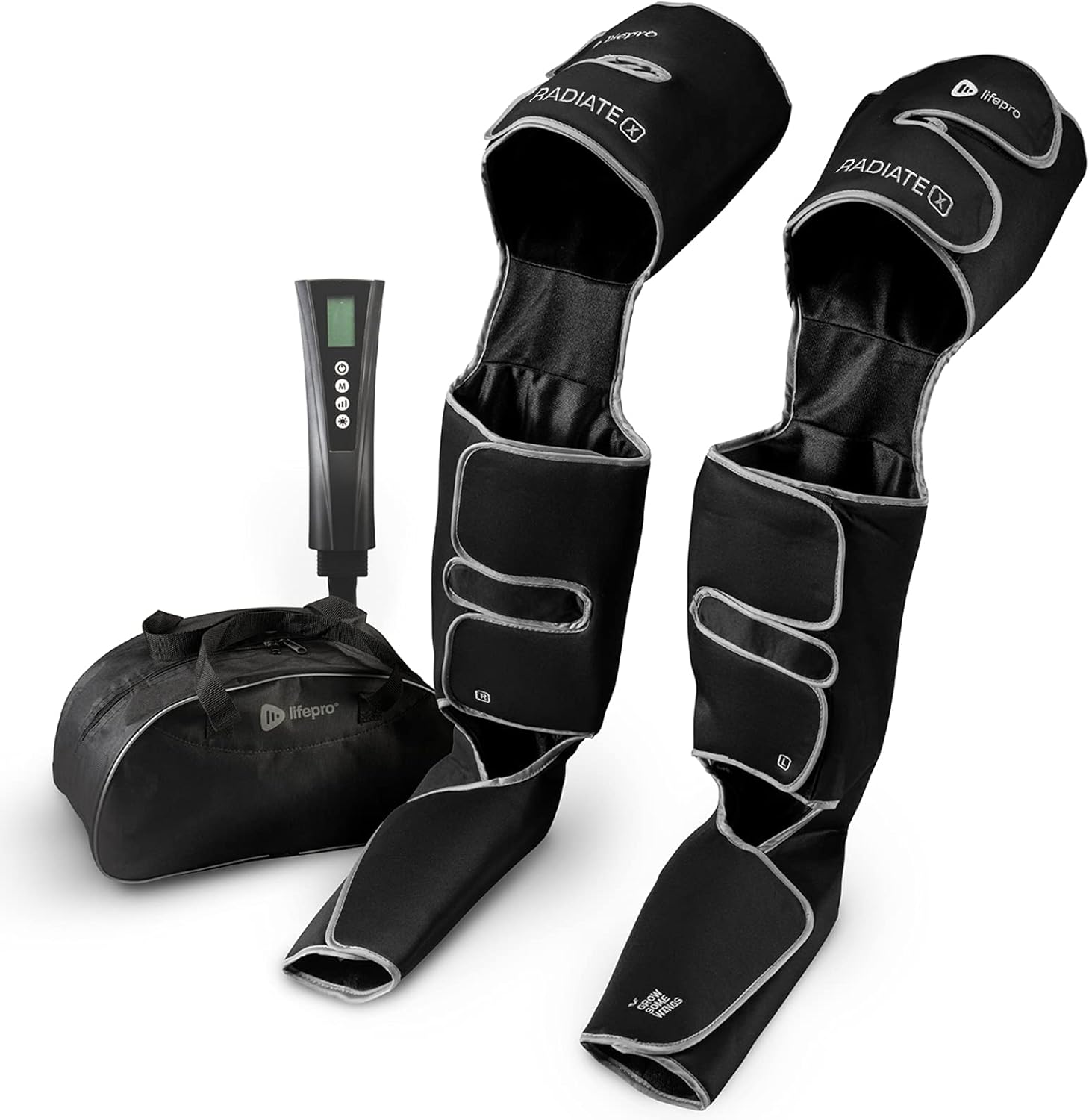 Lifepro Radiate X Thigh, Calf and Foot Massager with Compression - Leg Massager for Circulation with Heated Foot Massage - Pain Relief, Poor Circulation, Vein Support - 6 Massage Modes, Remote Control