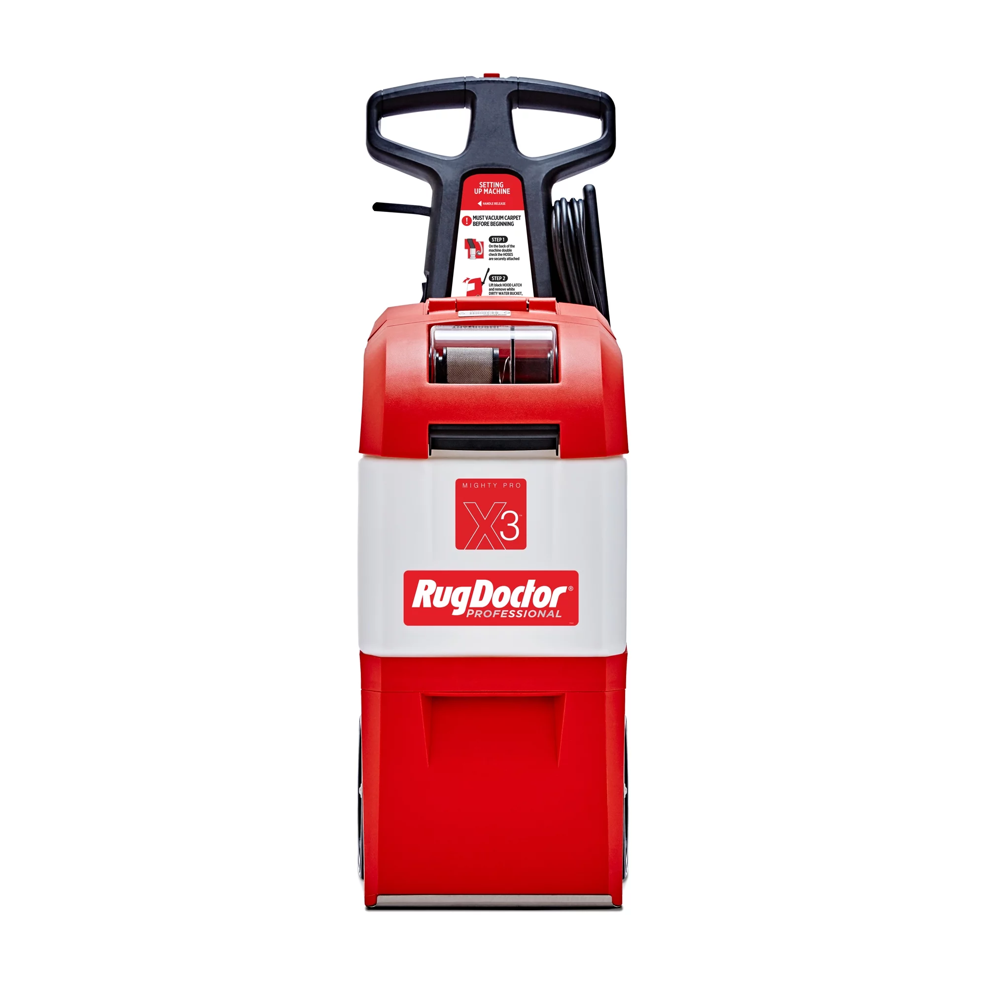 Rug Doctor Mighty Pro X3 Commercial Carpet Cleaner - Large Red Pet Pack