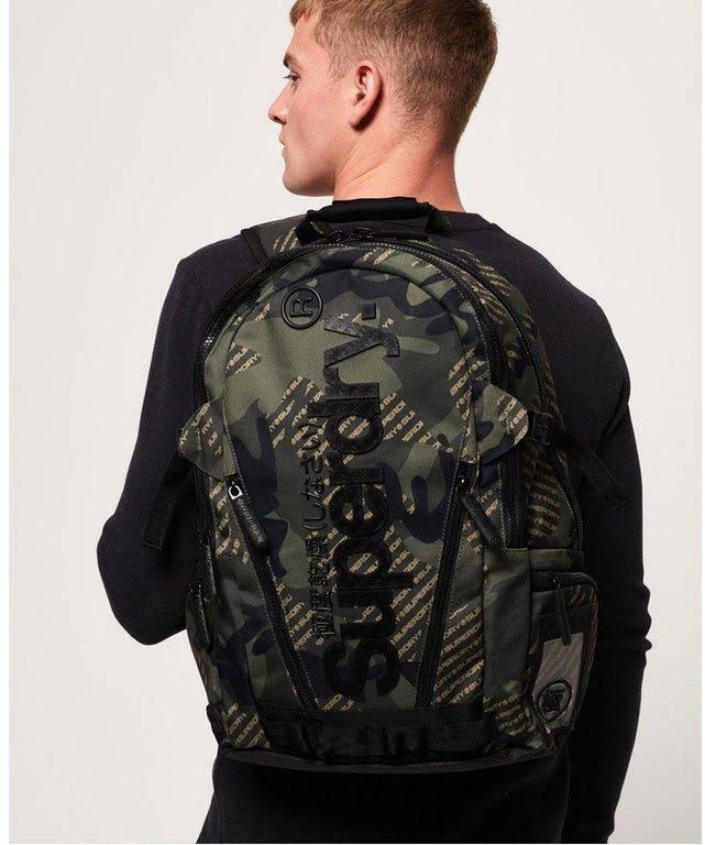Superdry Camo Logo Tarp Green Backpack