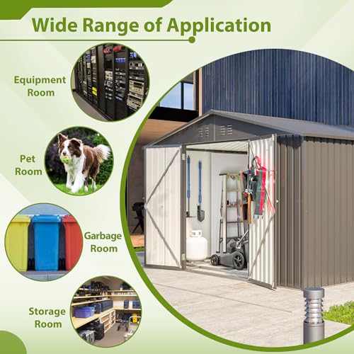 6x4 Ft Outdoor Storage Shed, Heavy-Duty All-Weather Tool Shed with Lockable Doors, Durable Resin Construction for, Patio & Backyard Organization Black