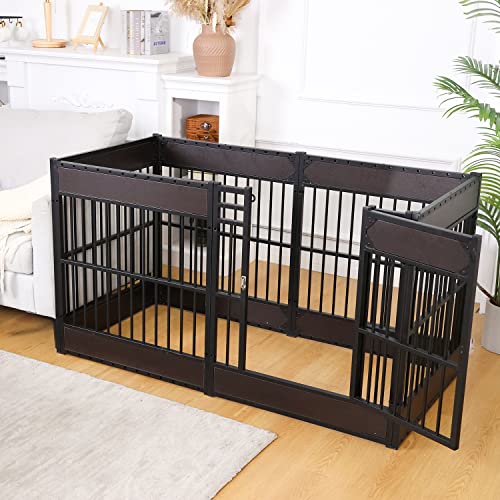 Dog Playpen, 31.5" Height Dog Pen Indoor, Heavy Duty, Safe and Sturdy, Furniture Style Puppy Pen