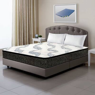 Plush-Top Waveless 9x22 Shallow Fill Soft-Side Waterbed Mattress White Noise Size: Twin