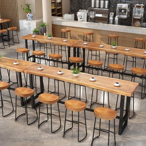 Industrial Bar Counter Table,Solid Wood Bar Top Table Long Narrow Bar Table,Live Edge Kitchen Dining Table,Rectangular Bar Height Pub Table Rustic Counter Top Table,No Stool 160cm(63in) long