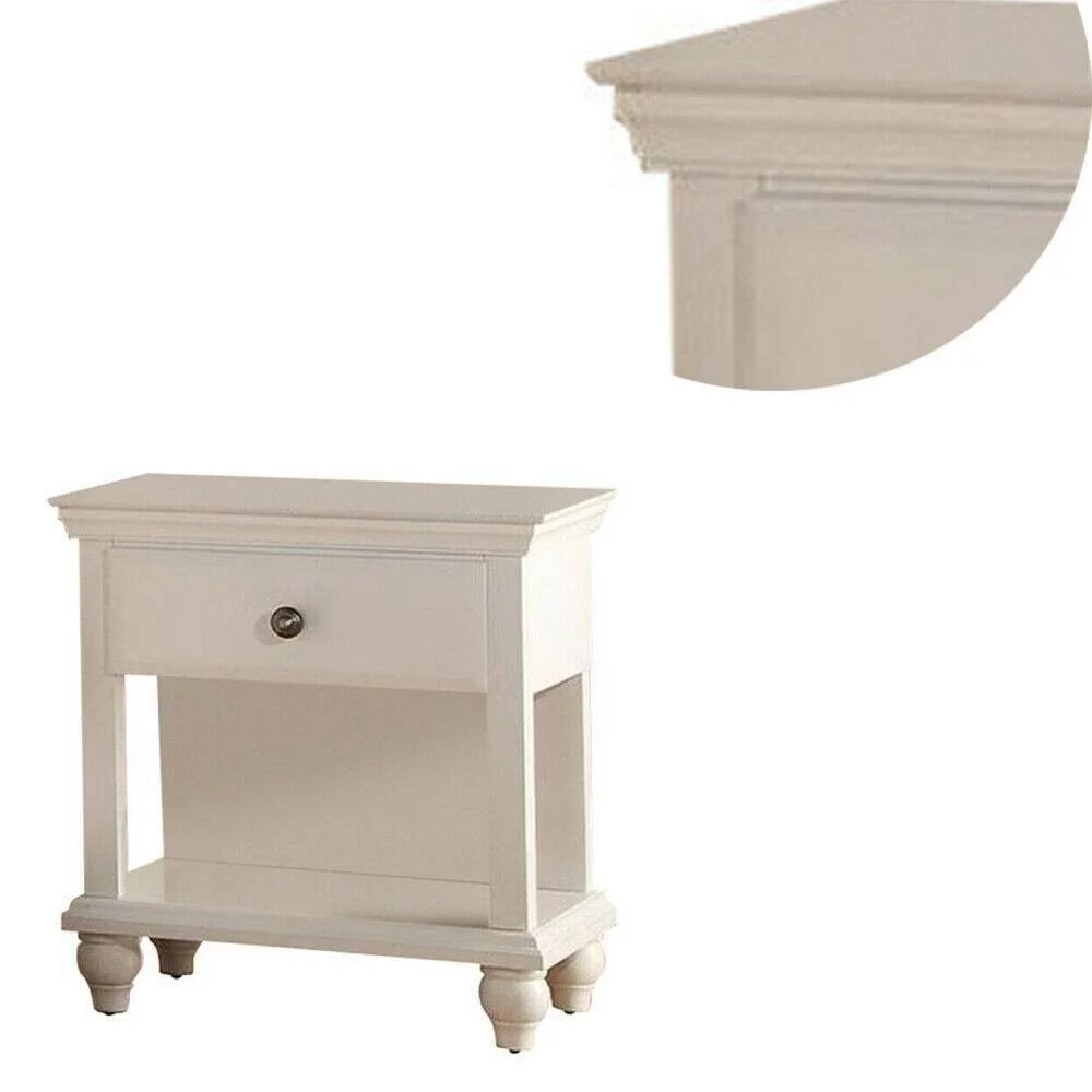 Bedroom Furniture 6pc White Full Size Bed Set Dresser Mirror 2x Nightstand Chest Tufted Headboard Contmeporary Classic