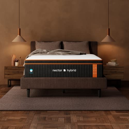 Nectar Hybrid Full Mattress 12 Inch - Medium Firm Gel Memory Foam - Steel Springs - Cooling Technology - 365-Night Trial - Forever Warranty