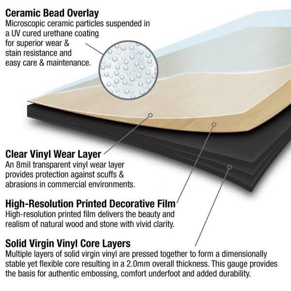Verge 6 in. x 48 in. Rainier Cherry Glue Down Vinyl Plank Flooring (36 Sq. ft. / Case)
