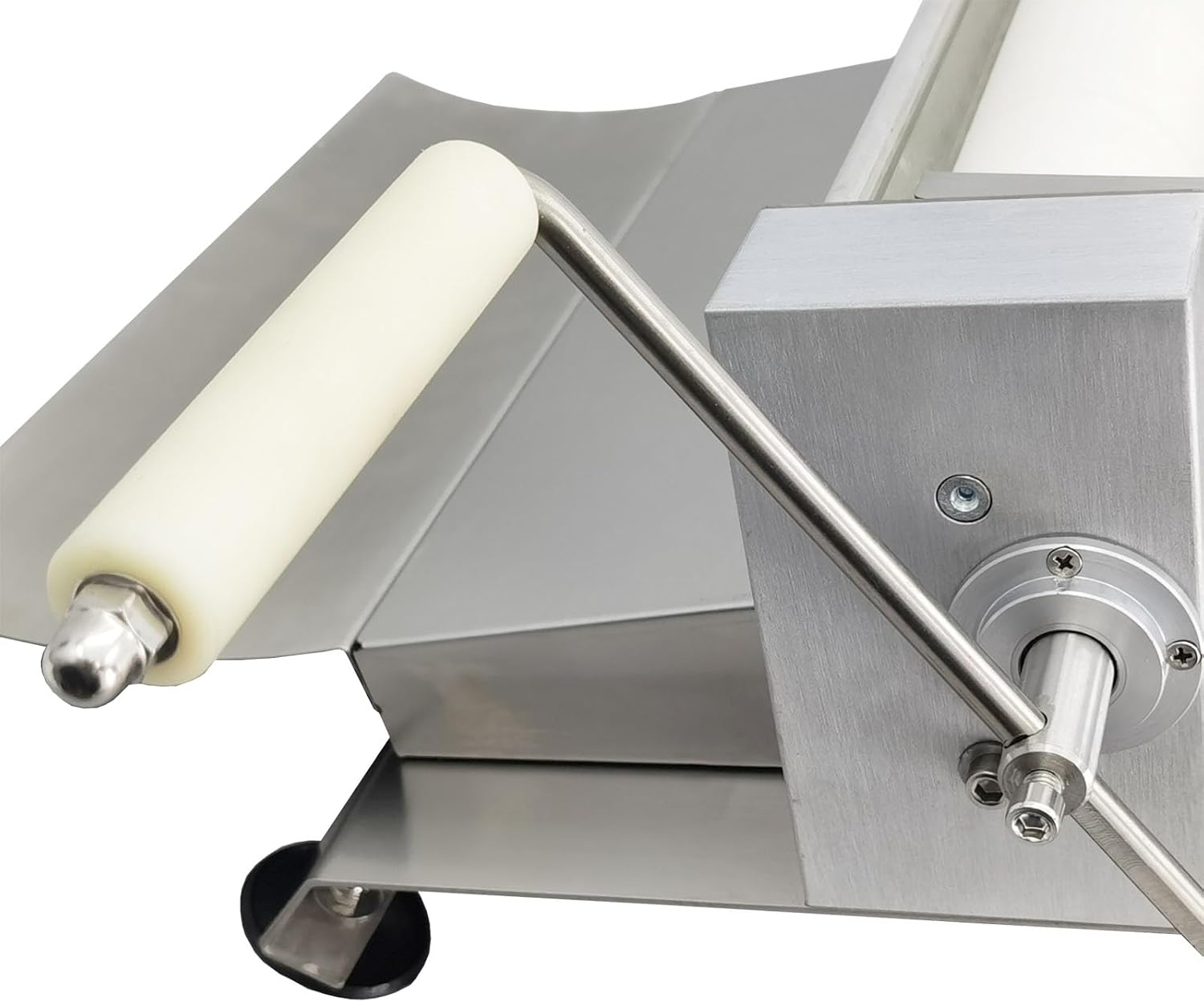 HayWHNKN Dough Sheeter Manual Dough Roller Sheeter 16.5" Stainless Steel Dough Press Machine Pastry Machine Pasta Maker for Icing, Fondant, Croissants, Pizza and Puff Pastry