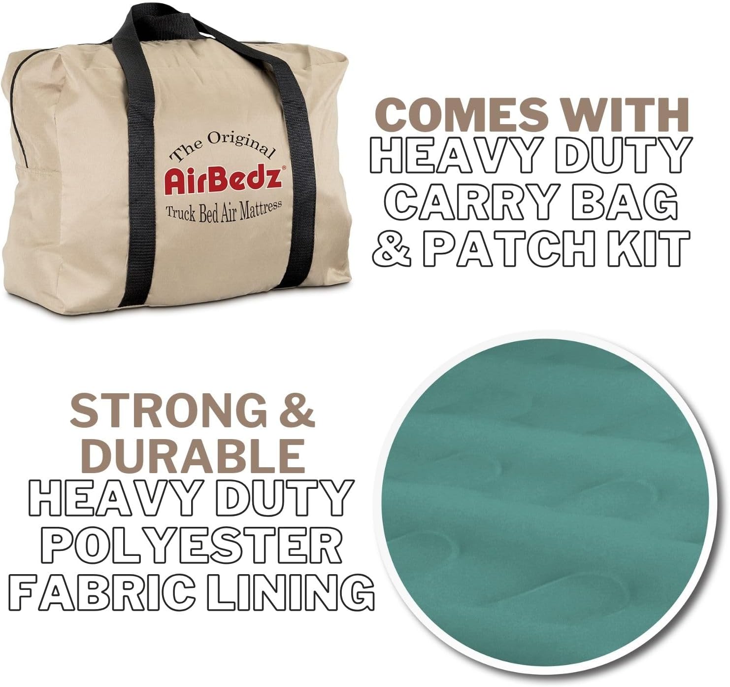 Pittman - Truck Bed Mattress 6.5 Foot Bed > 6ft - Pro3 Series - The Original Airbedz Truck Bed Air Mattress 6.5 Bed - Full Size Truck Mattress with 25% More Bed Coverage for Pickup Truck Bed Camping